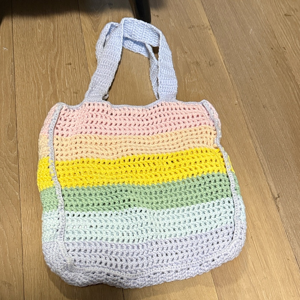 Pitusa x Stephanie gottlieb crochet pastel bag beach